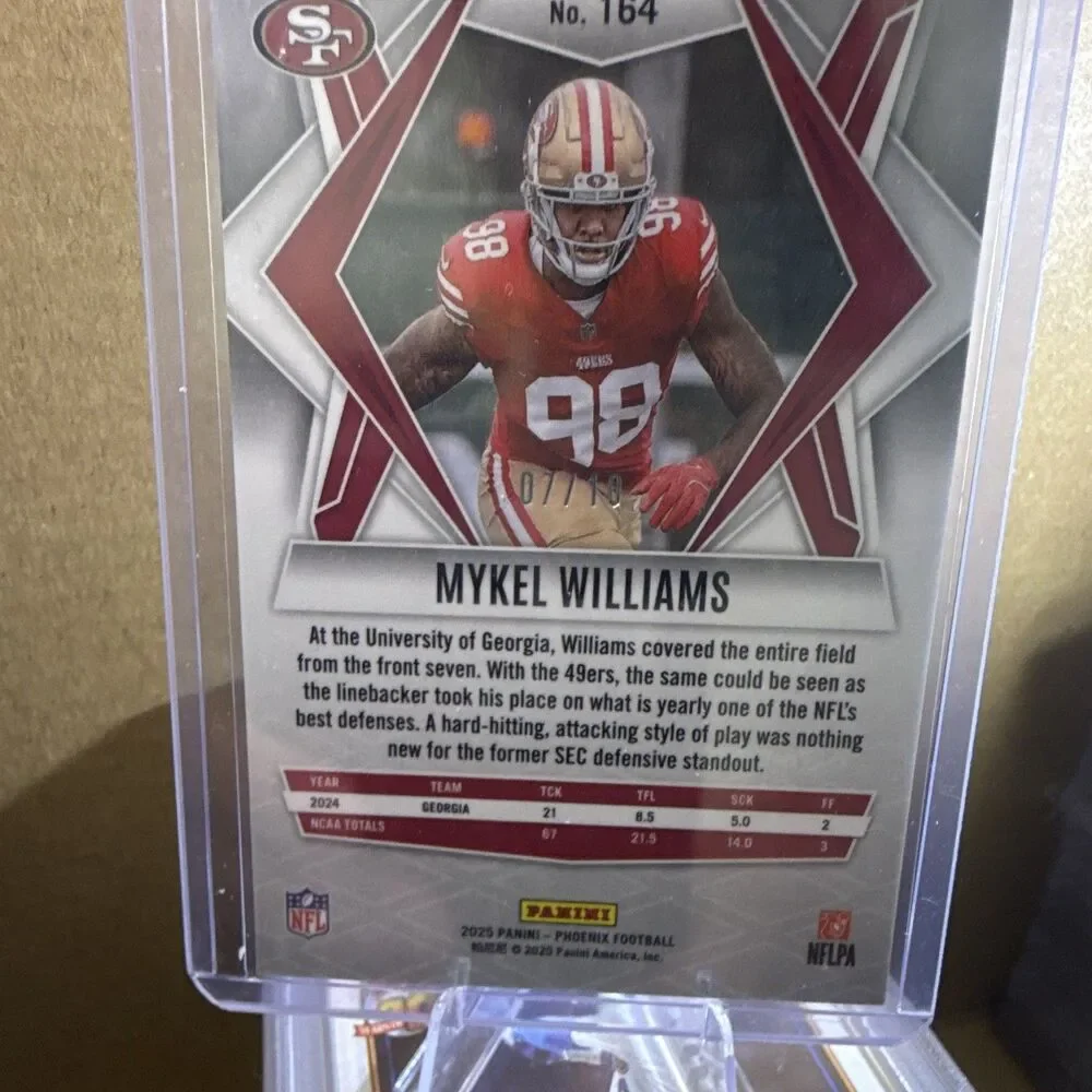 2025 Panini Phoenix Mykel Williams Rookie #164 /10 San Francisco 49ers